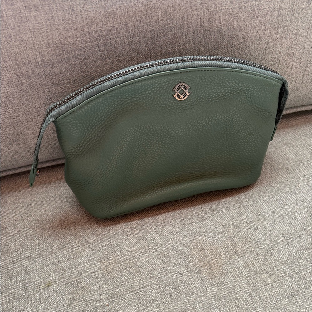Dagne Dover Green Leather Pouch